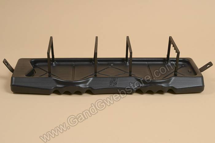 8" X 21" Double Casket Saddle Tray Black