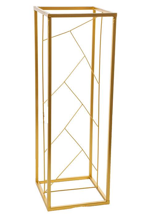 31.5" Square Metal Stand Gold