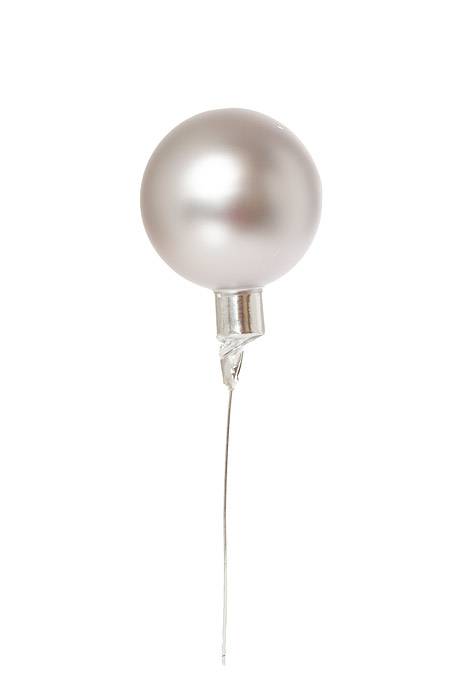 50mm Matte Glass Ball Silver Pkg/24