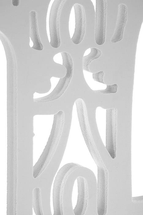 20.25" Carved Letter "love" White