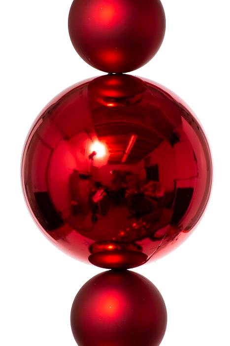 9ft Matte/shiny Ball Garland Red