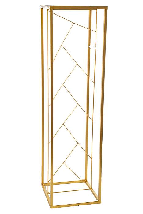 40" Square Metal Stand Gold
