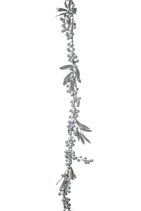 6ft Metallic Berry Garland W/leaves