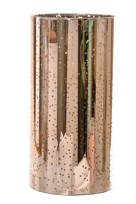 4" X 8" Mercury Glass Candle Mercury Gold