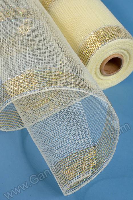21" X 10yds Decorating Mesh Ribbon Ivory