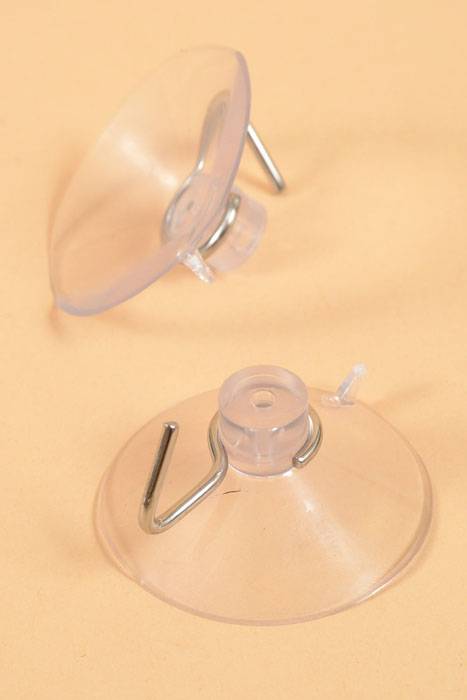 1.5" Suction Cups W/hooks Clear Pkg/80