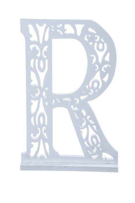 20" Carved Letter "mr&mrs" White Pkg/6