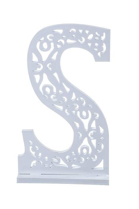 20" Carved Letter "mr&mrs" White Pkg/6