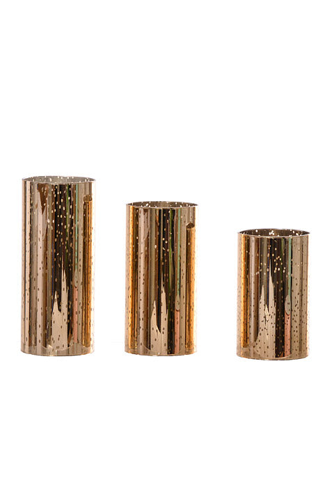 5"/6"/7" Mercury Glass Candle Mercury Gold