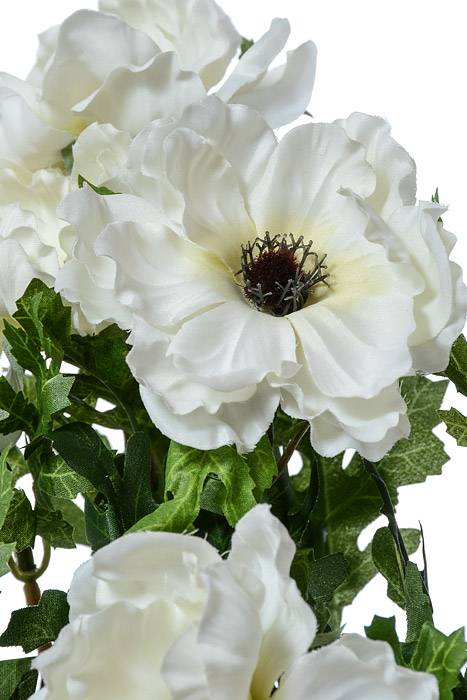 20" Silk Wave Anemone Bush Cream