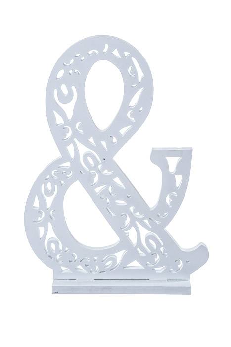 20" Carved Letter "mr&mrs" White Pkg/6