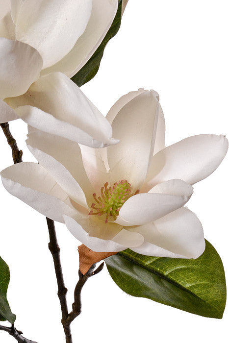 27" Silk Magnolia Spray White