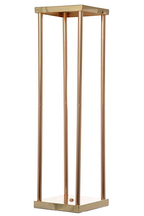 36" x 10" Metal Pillar Stand Gold