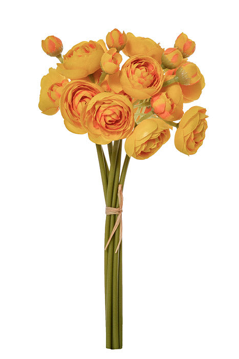 10" Silk Mini Ranunculus Bundle Yellow