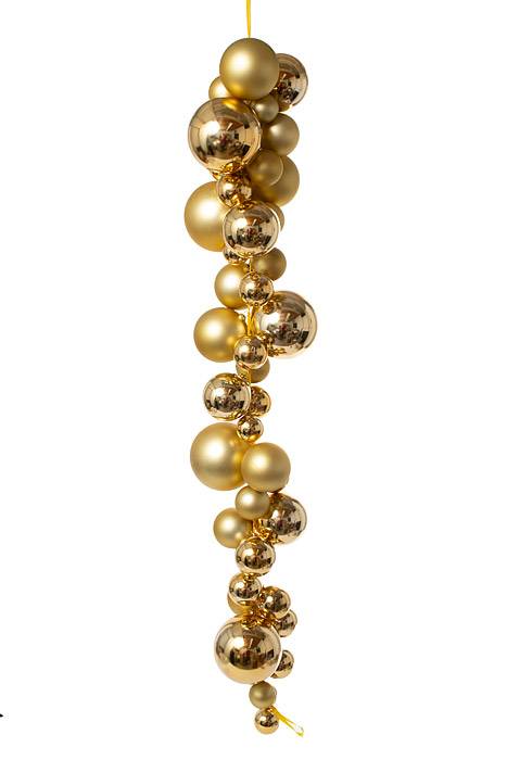 36" Matte Shiny Ball Drop Gold