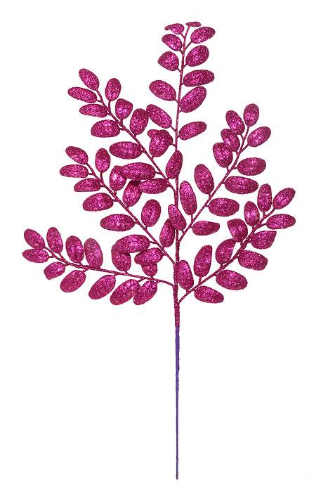22" Honey Locus Glittered Spray Fuchsia