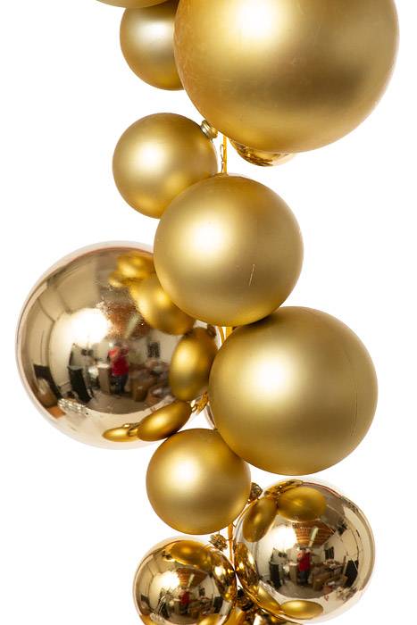 36" Matte Shiny Ball Drop Gold