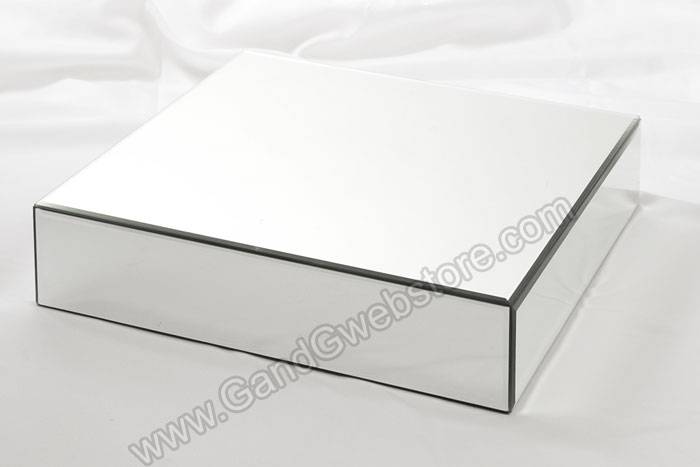 18" X 18" X 4" Glass Mirror Stand Box