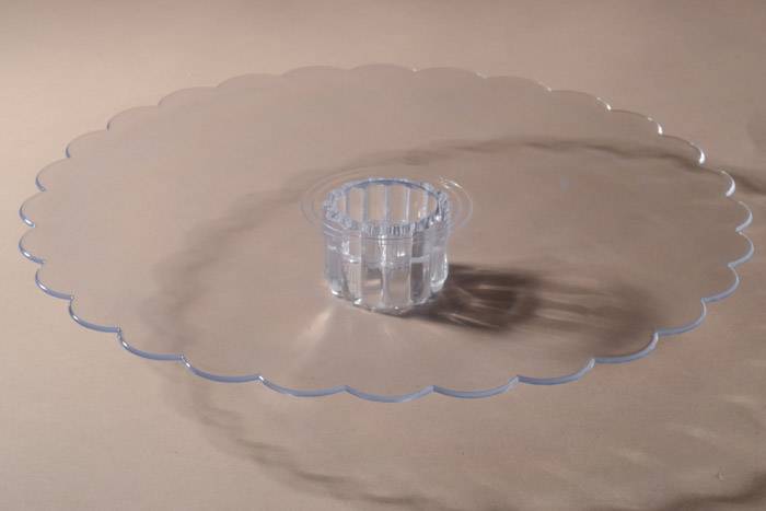 12" Plastic Plate Clear Pkg/6