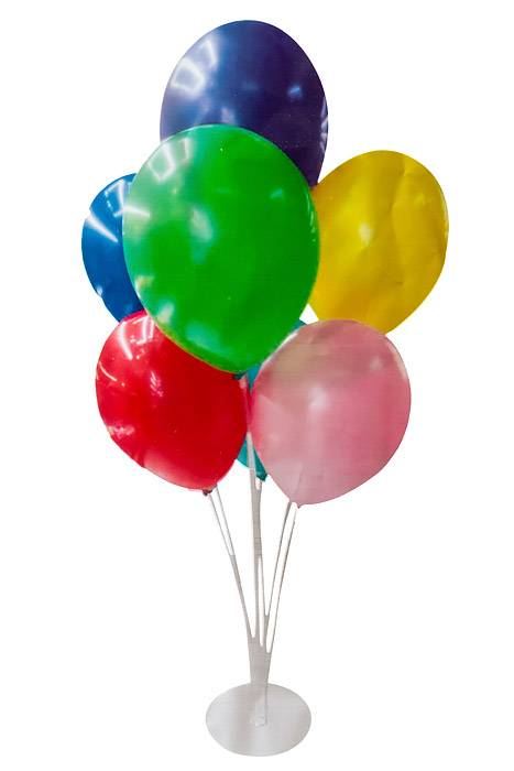 Table Balloon Stand W/sticks & Cups X7 Clear