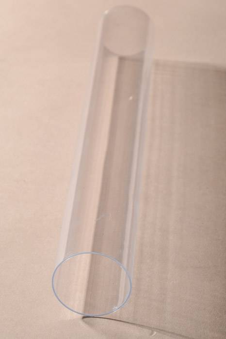 12" Plastic Tube Clear Pkg/6