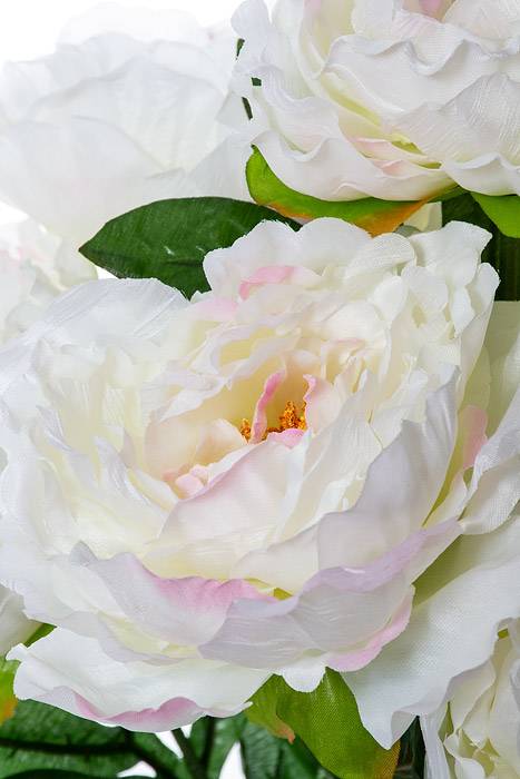 22" Silk Peony Bush Cream