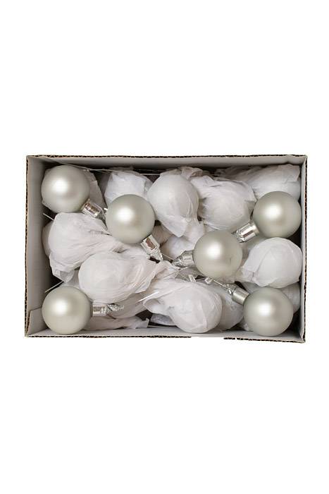40mm Matte Glass Ball Silver Pkg/48