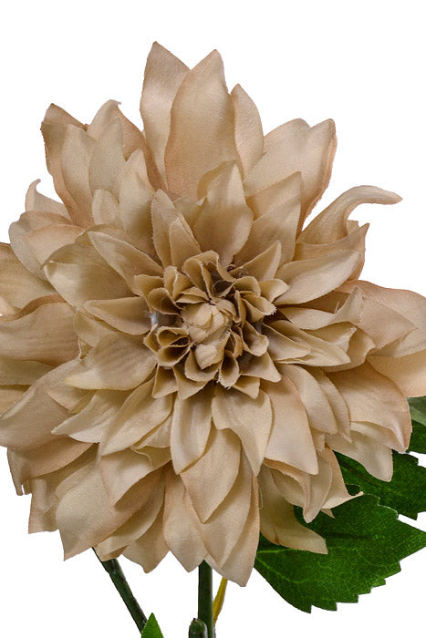 19.5" Silk Dahlia Spray Beige