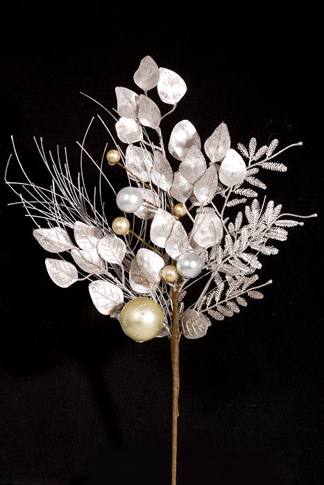 20" Metallic Ball Leaf Pick Champagne