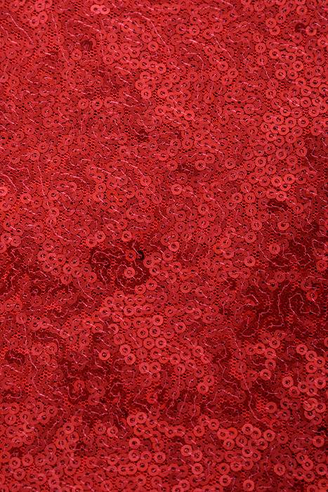 60" X 5yds Sequin Netting Red