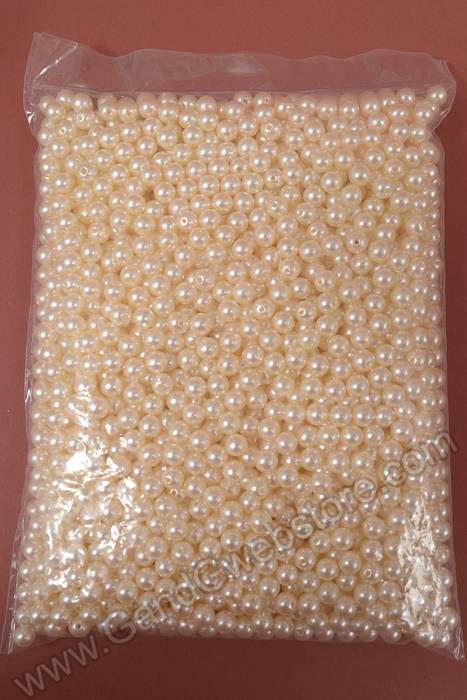 8mm Abs Pearl Beads Champagne Pkg(500g)