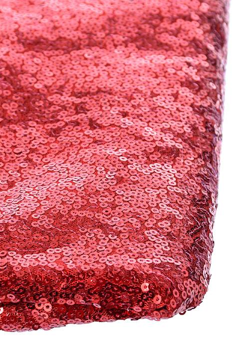 60" X 5yds Sequin Netting Red