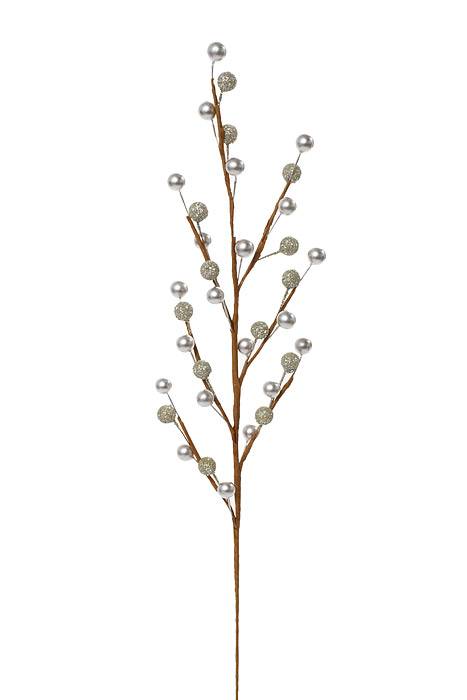 19" Berry Spray Silver Pkg/12