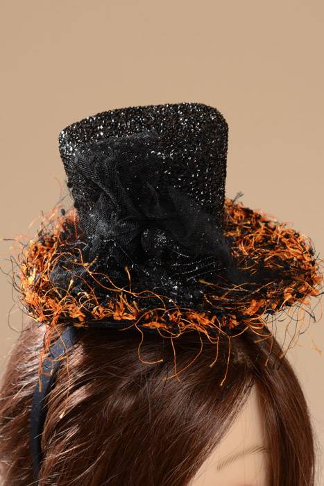 Top Hat Headband Black/orange