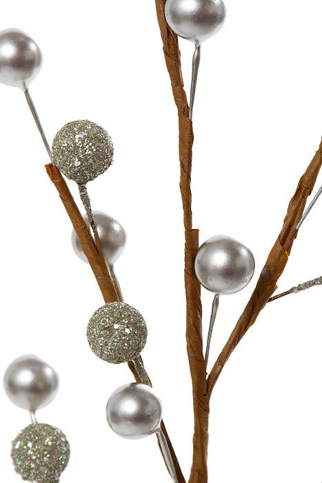 19" Berry Spray Silver Pkg/12