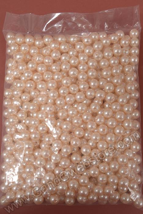 12mm Abs Pearl Beads Champagne Pkg(500g)
