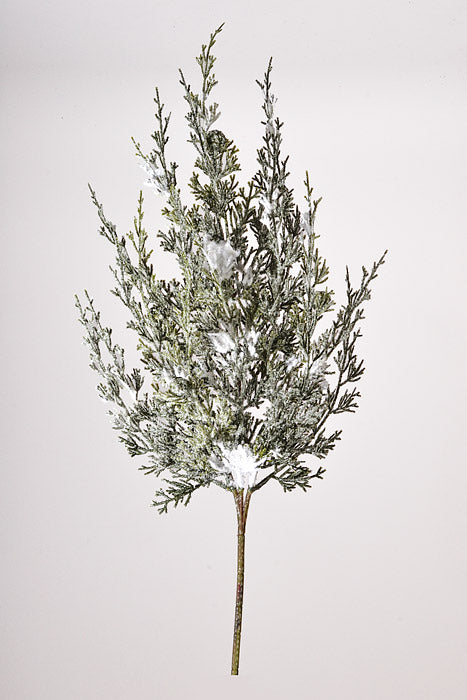 23" Snow Cedar Spray White/Green