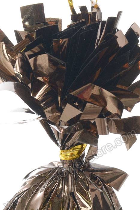 4" X 2.5" Metallic Balloon Weight Brown Pkg/12