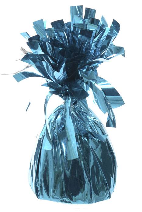 4" X 2.5" Metallic Balloon Weight Turquoise Pkg/12