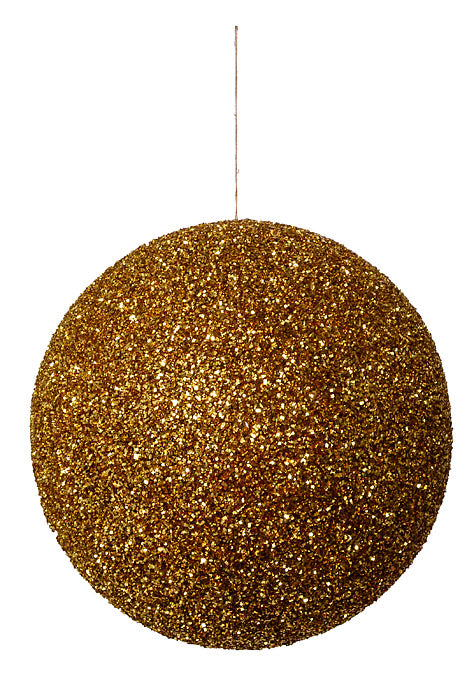 15" Xmas Ornament Ball Gold