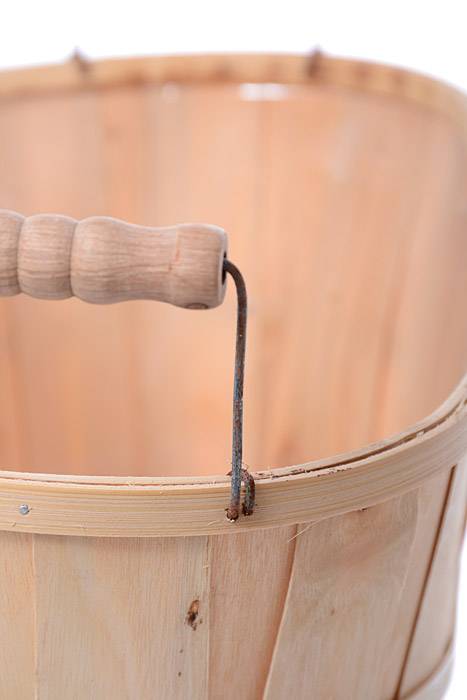 14" X 7.75" Oval Splitwood Bushel W/wire Handle