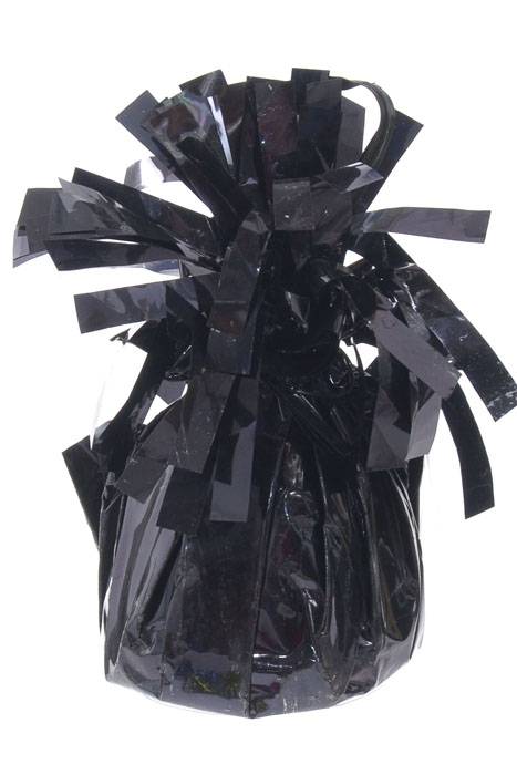 4" X 2.5" Metallic Balloon Weight Black Pkg/12