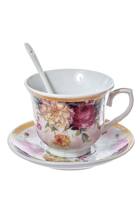 Ceramic Cup/saucer/spoon 2/set