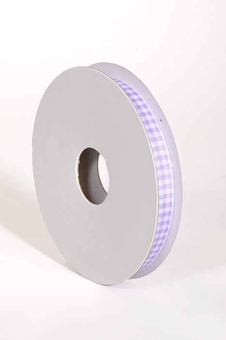 3/8" X 10Yds Mini Gingham Ribbon Lavender