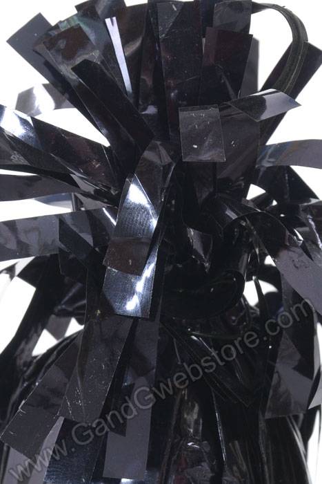 4" X 2.5" Metallic Balloon Weight Black Pkg/12