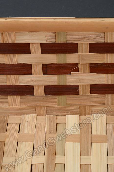 14" X 11" Rectangular Bamboo Tray Brown/natural