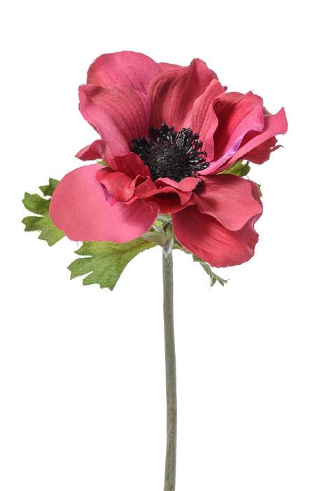 15" Silk Anemone Spray (Red/Pink) Pkg/3