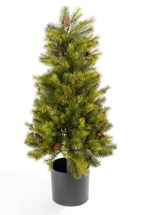 30" Pine Cone Topiary Green