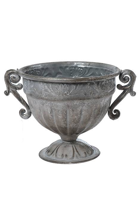 8" X 7" Metal Trophy Urn Silver