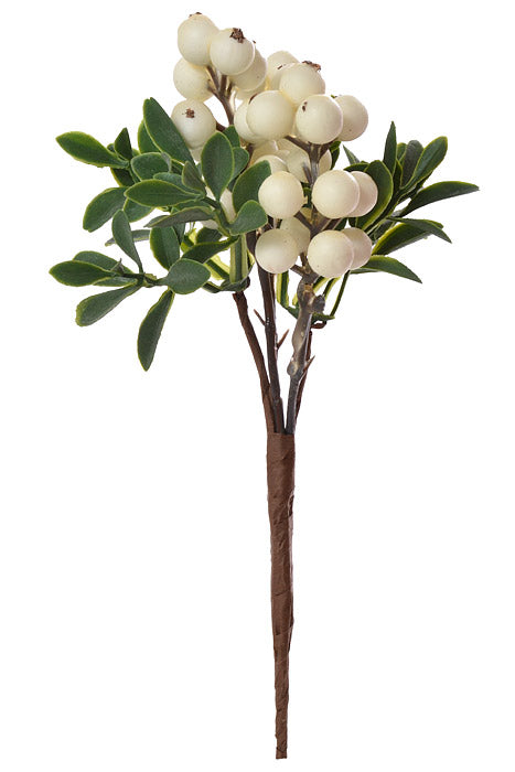 8" Berry/Boxwood Pick White